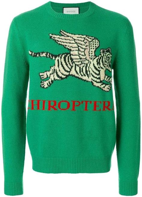 tiger gucci sweater|Gucci flying tiger sweater.